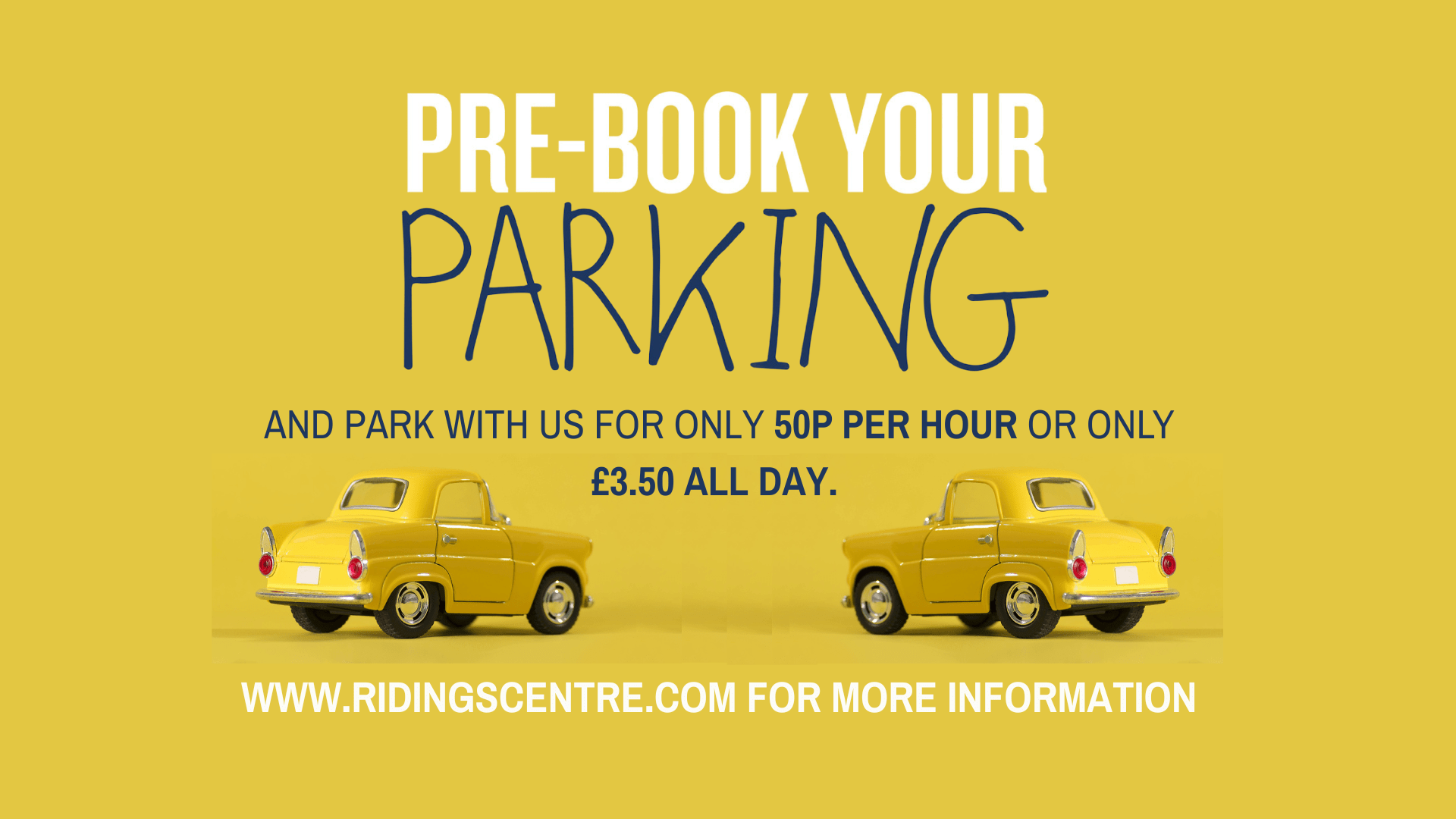 AND PARK WITH US FOR ONLY 50P PER HOUR OR ONLY £3.50 ALL DAY. (1)